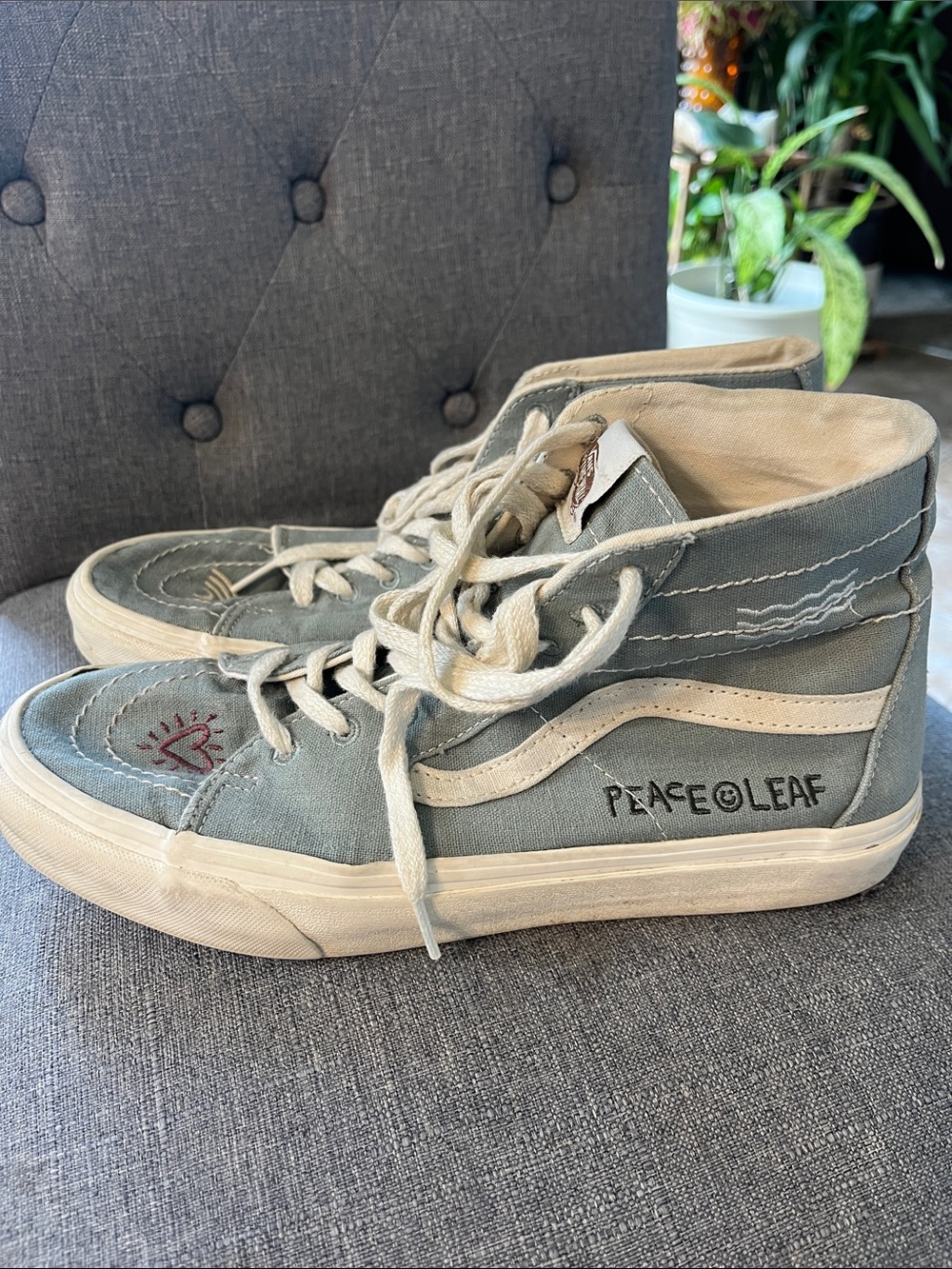 Vans women’s  High-Top Sneakers in Light Blue